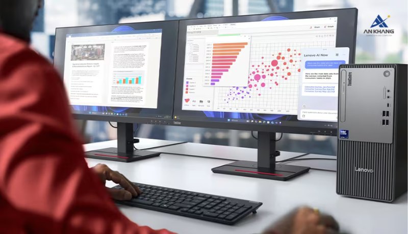 Máy tính để bàn Lenovo ThinkCentre neo 50t Gen 6 13BB0004VA trang bị kết nối đa dạng, phục vụ mọi nhu cầu