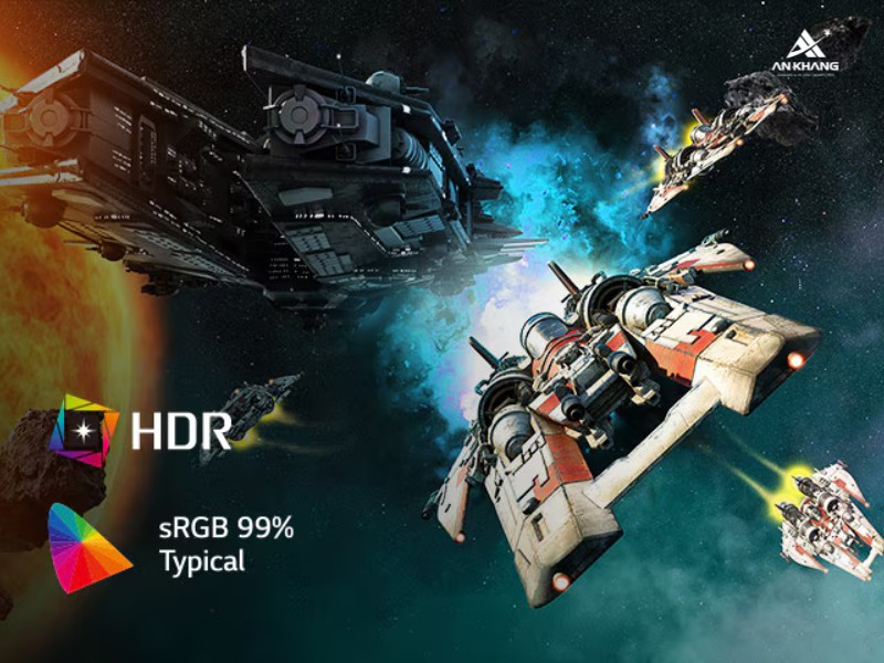 Màn hình Gaming LG UltraGear 24GS65F-B.ATV tái hiện màu sắc chính xác, sống động