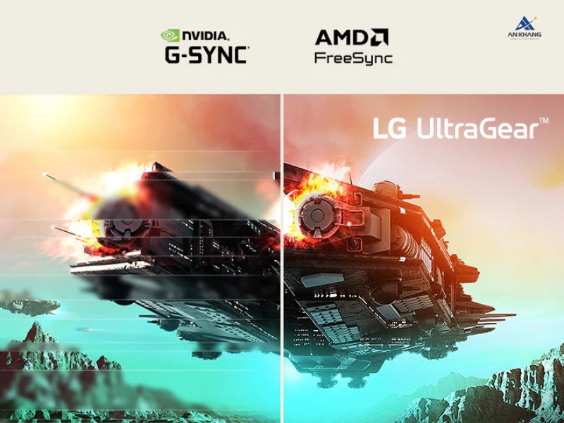 LG UltraGear 24GS65F-B.ATV với công nghệ đồng bộ kép chống xé hình hiệu quả