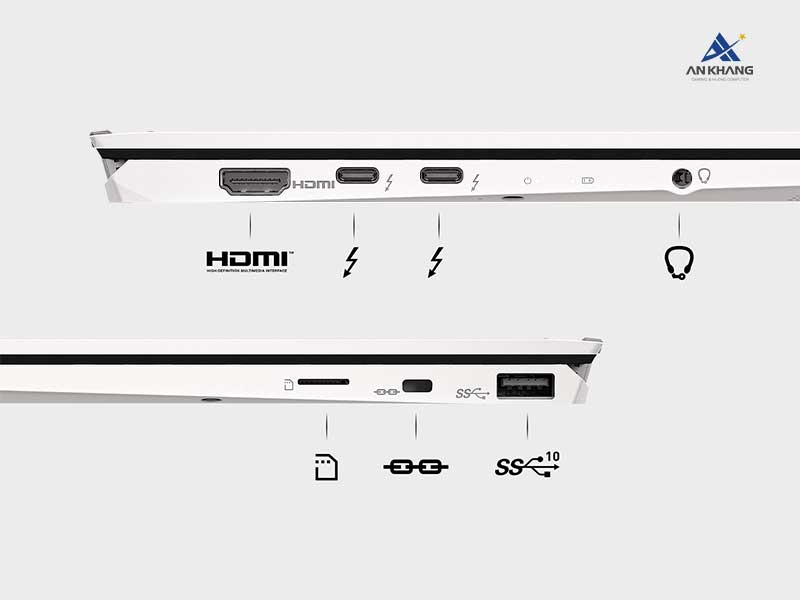MSI Prestige 13 AI Evo A1MG 240VN trang bị đầy đủ cổng kết nối