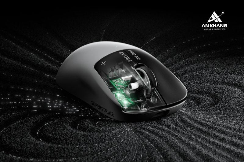 Chuột gaming không dây Logitech Pro X2 Superstrike (910-007778) sở hữu hệ thống cảm ứng HITS hiện đại
