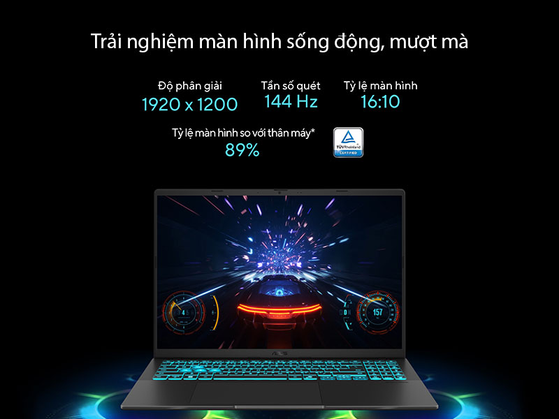 ASUS Gaming V16 K3607VJ-RP092W - Trải nghiệm hình ảnh sống động