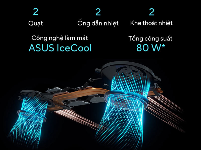 Laptop ASUS Gaming V16 với hệ thống tản nhiệt tối ưu