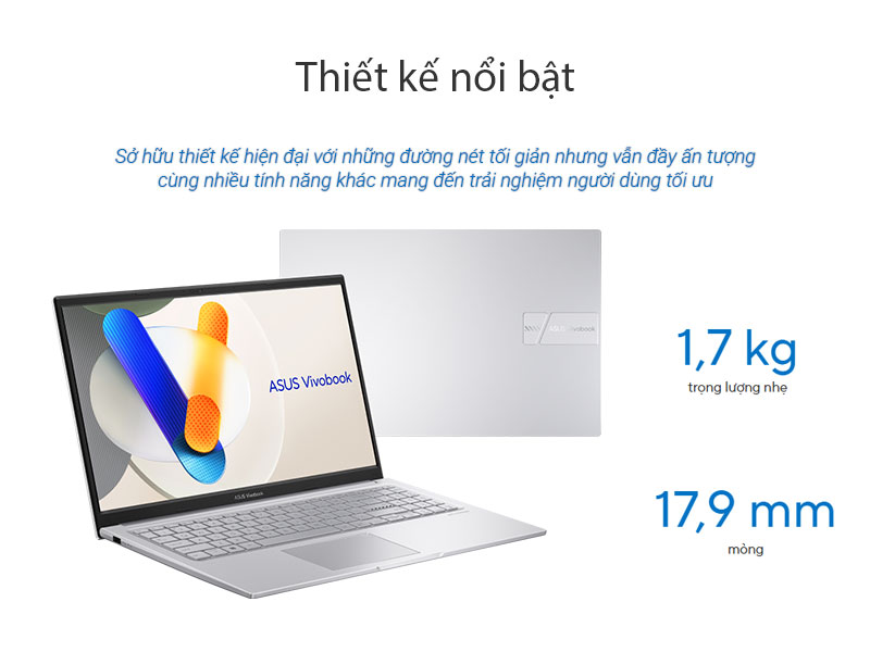 Asus Vivobook 15 X1504VA-NJ1969W - Thiết kế nổi bật mang đến trải nghiệm người dùng tối ưu
