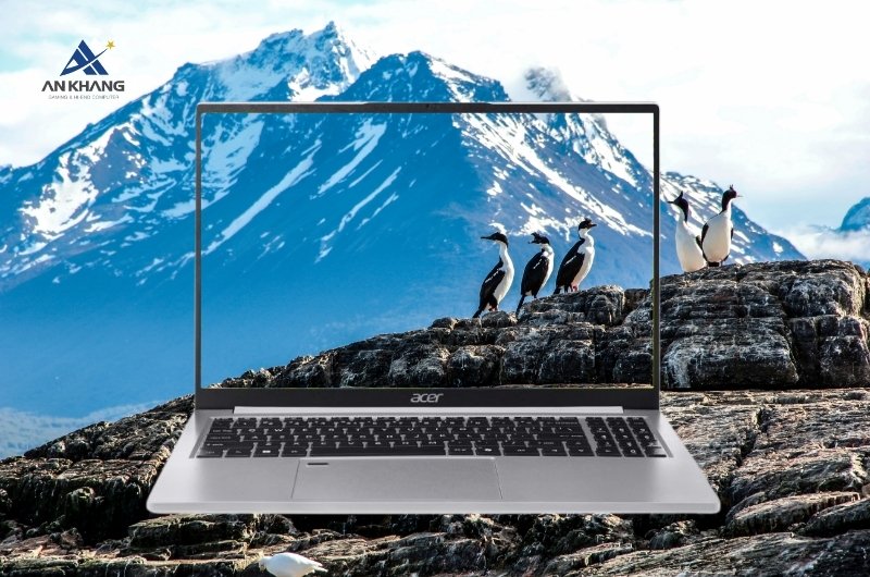 Laptop Acer Aspire Go 15 AI AG15-52P-52WT NX.JWKSV.001 hiển thị rõ nét với màn hình 15.6inch FHD IPS