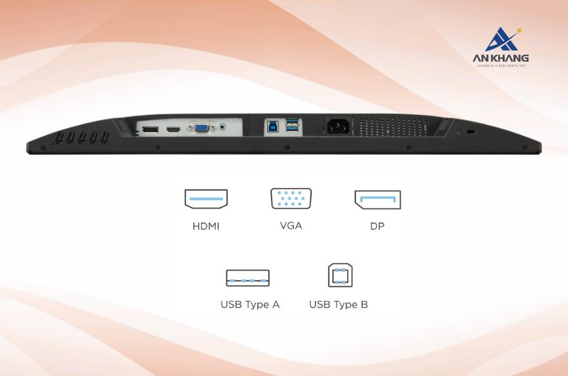 Màn hình ViewSonic VG2408 trang bị hệ thống kết nối toàn diện, đáp ứng mọi nhu cầu