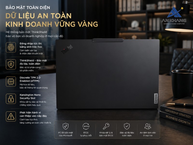 Laptop Lenovo ThinkPad P14s Gen 6 21QT0059VA với hệ thống bảo vệ ThinkShield