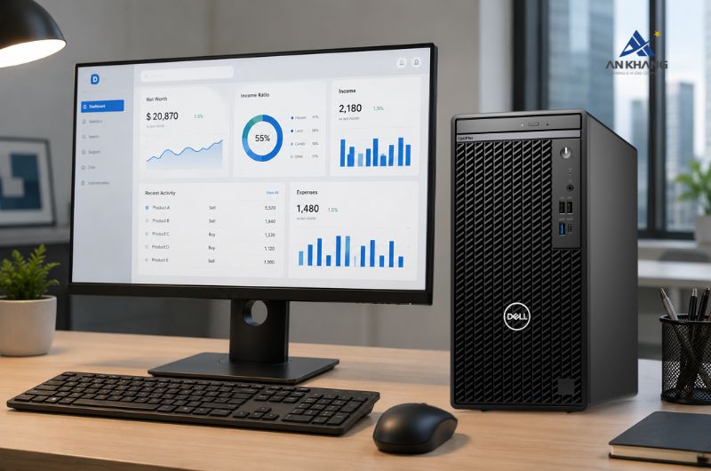 Máy tính để bàn Dell OptiPlex 7020 Tower 42OT702001 vận hành ổn định, xử lý tốt các tác vụ đa nhiệm văn phòng