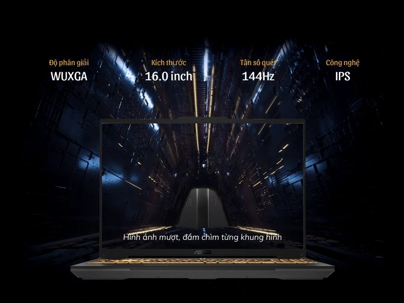  ASUS TUF Gaming F16 với hình ảnh mượt mà, đắm chìm trong từng khung hình