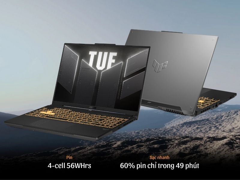ASUS TUF Gaming F16 FX607VJ-RL034W sở hữu viên pin bền bỉ