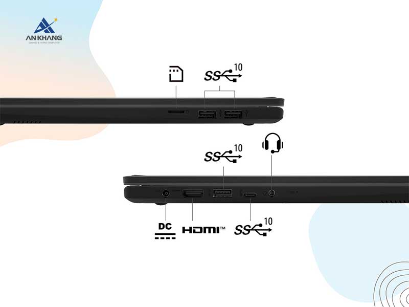 Laptop MSI Modern 15 B13M 438VN đa dạng cổng kết nối
