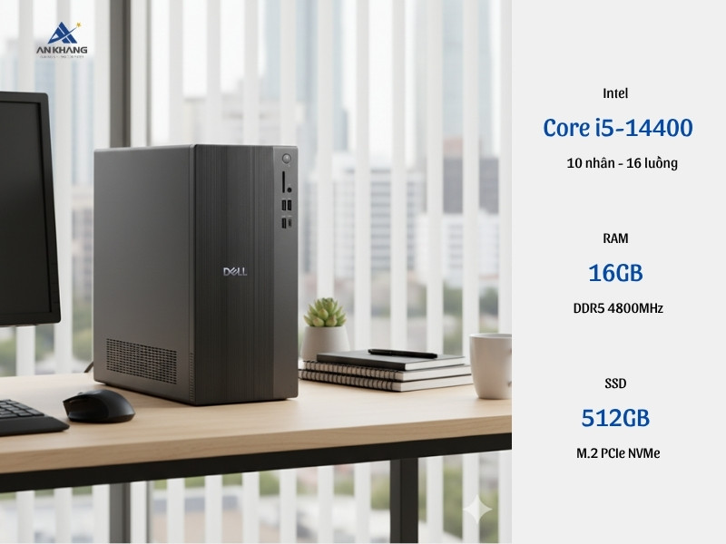 Máy tính để bàn Dell Tower ECT1250 TFPC812 hiệu năng ổn định đa nhiệm tốt