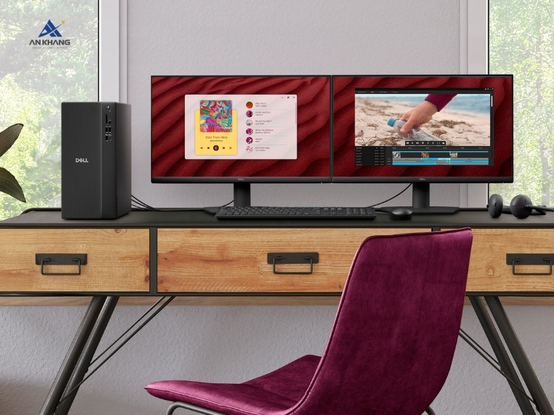 Máy tính để bàn Dell Tower ECT1250 TFPC812 thiết kế nhỏ gọn, thân thiện