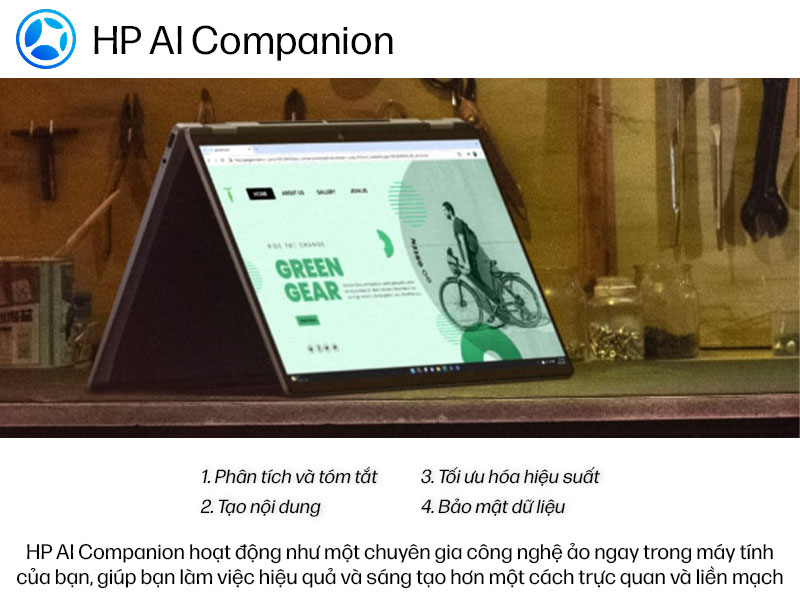 HP OmniBook X Flip 14-fm0088TU BZ7Q2PA sở hữu người bạn đồng h&agrave;nh AI th&ocirc;ng minh: HP AI Companion