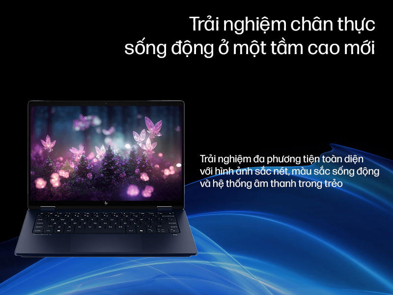 Laptop HP OmniBook X Flip 14-fm0088TU BZ7Q2PA mang đến trải nghiệm đa phương tiện ch&acirc;n thực v&agrave; sống động