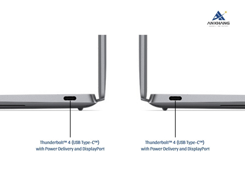 Laptop Dell XPS 13 Plus 9340 HXRGT2 sở hữu 2 cổng Thunderbolt 4 hiện đại