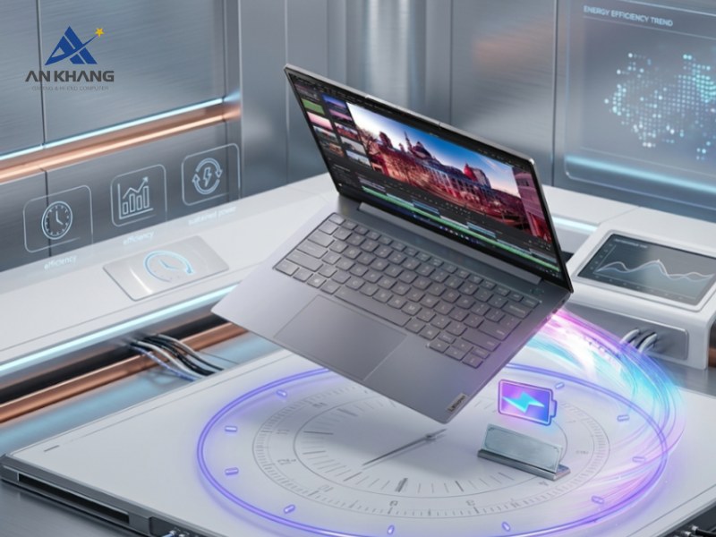 Laptop Lenovo ThinkBook 14 G9 IRL 21UY008HVA đem đến thời lượng pin dài với viên pin 48Wh