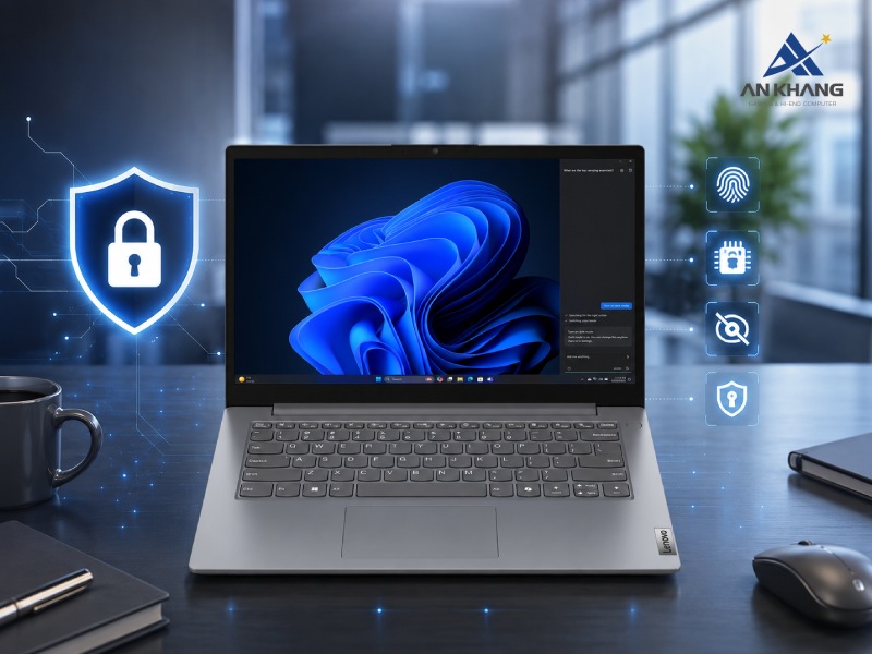 Lenovo V14 G5 IRL 83HD0038VA với hệ thống bảo mật toàn diện, an tâm cho môi trường doanh nghiệp