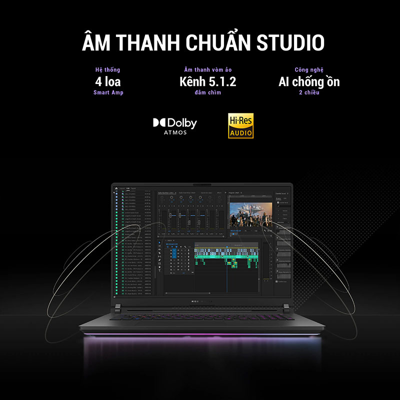 Trải nghiệm bền bỉ, âm thanh đỉnh cao trên ASUS ROG Strix SCAR 16 G635LW-RW175W