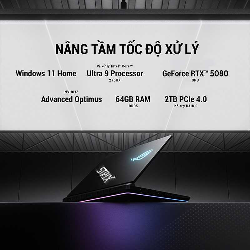 Laptop ASUS ROG Strix SCAR 16 G635LW-RW175W được trang bị cấu hình đỉnh cao