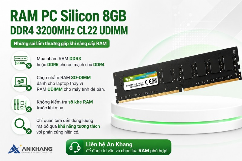 Những sai lầm thường gặp khi nâng cấp RAM
