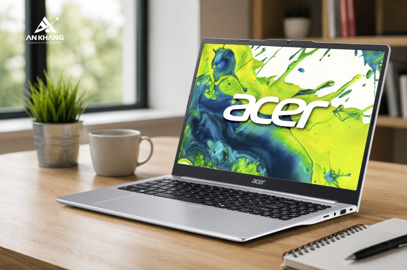 Laptop Acer Aspire Lite 15 AL15-49P-R6XX NX.DRZSV.002 trang bị bộ vi xử lý AMD Ryzen 5 7430U vận hành ổn định, tiết kiệm điện 