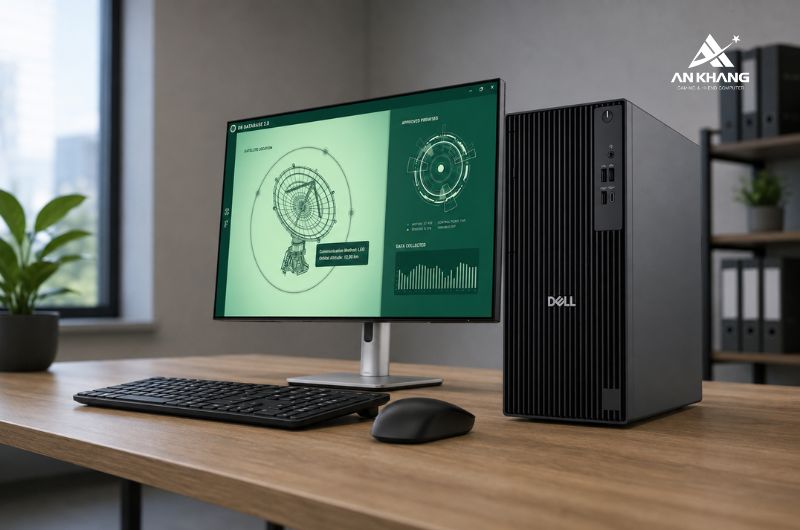 Máy tính để bàn Dell Pro Tower QCT1250 QCT1250-14100-08512W trang bị RAM 8GB và SSD 512GB cùng khả năng nâng cấp RAM linh hoạt