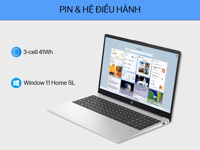 Laptop HP 250 G10 A06E9PT - Pin & Hệ điều hành