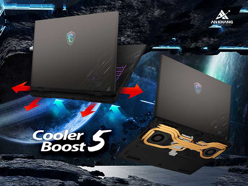 Laptop MSI Crosshair 16 HX AI D2XWFKG-078VN tản nhiệt hiệu quả, duy trì hiệu suất ổn định