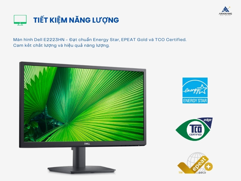 Màn hình Dell E2223HN tối ưu hiệu suất, tiết kiệm năng lượng