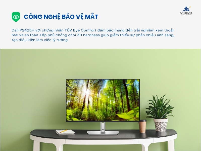 Màn hình Dell P2425H với công nghệ bảo vệ mắt