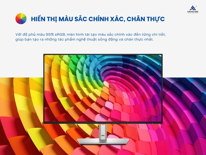 Màn hình LCD Dell P2425H với độ phủ màu 99% sRGB