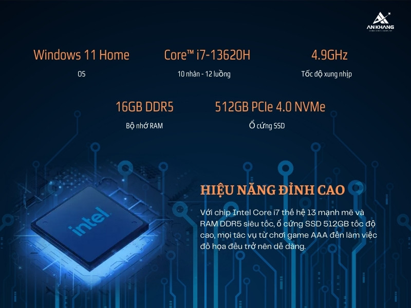 ASUS TUF Gaming F15 FX507VU-LP315W được trang bị bộ vi xử lý Intel Core i7 thế hệ mới cho đa nhiệm mượt mà