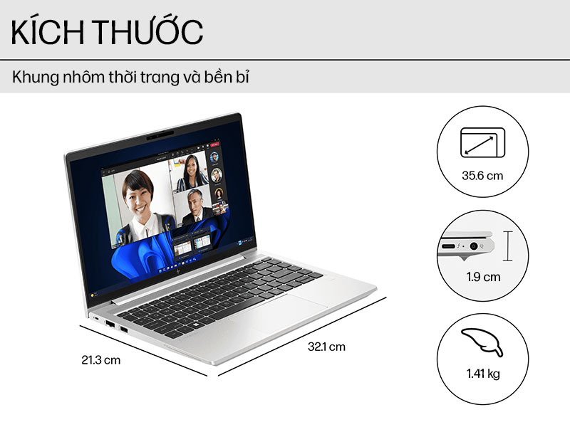 Laptop HP EliteBook 640 G10 873G3PA mang thiết kế bền bỉ