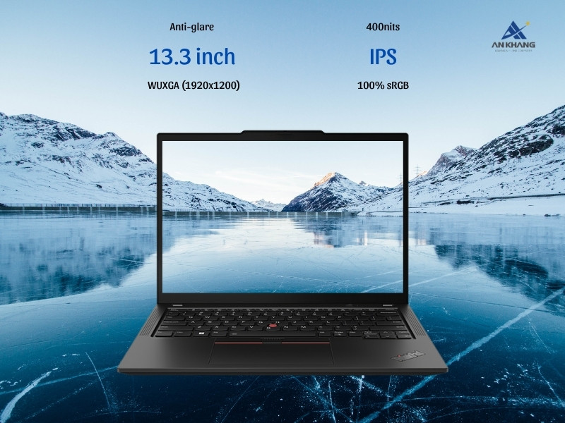 Lenovo ThinkPad X13 Gen 5 21LVS62000 trang bị màn hình sắc nét, màu sắc chính xác