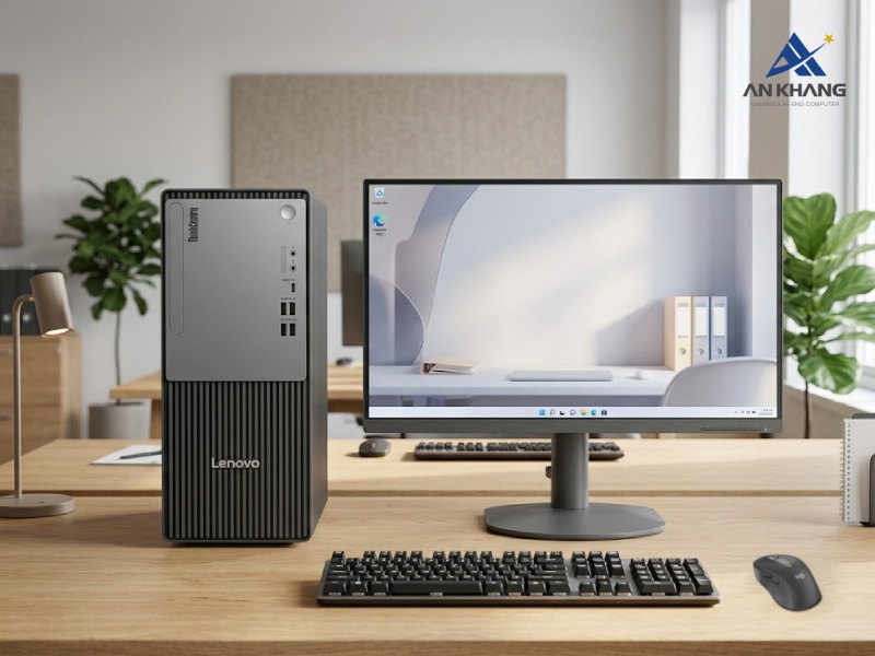 Máy tính để bàn Lenovo ThinkCentre neo 30t Gen 5 13K60009VA mang thiết kế gọn gàng, chuyên nghiệp