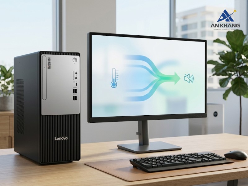 Khả năng vận hành mát mẻ, yên tĩnh và ổn định của Lenovo ThinkCentre neo 30t Gen 5 13K60009VA