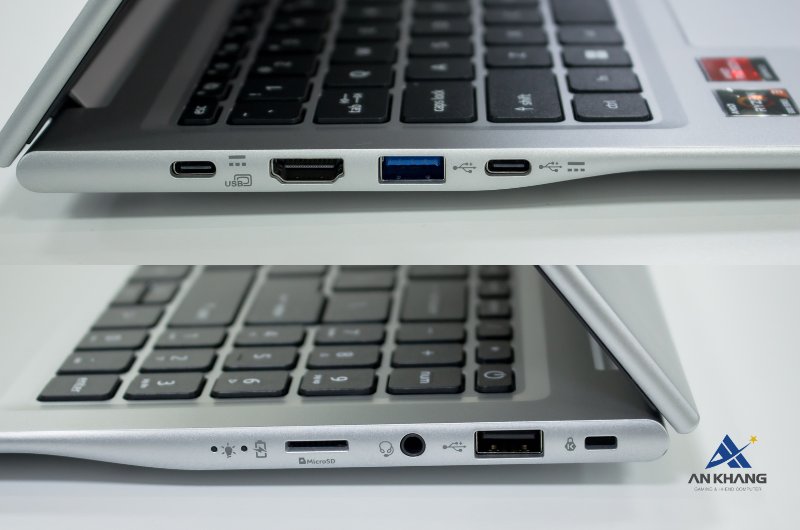 Laptop Acer Aspire Lite 15 AL15-46P-R73C NX.JXMSV.001 trang bị hệ thống kết nối đầy đủ, tương thích mọi thiết bị