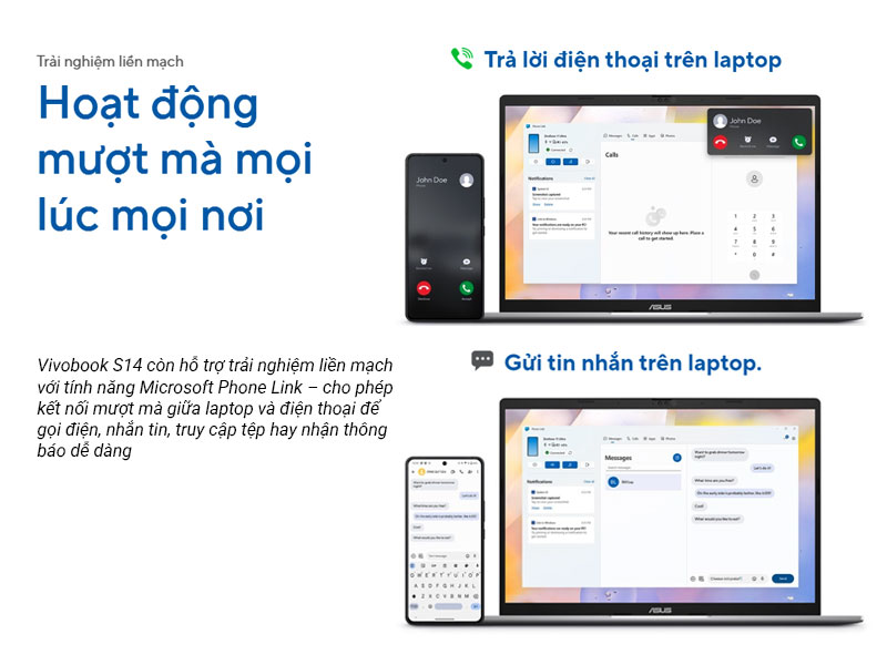 ASUS Vivobook S14 S3407VA-LY046W mang đến trải nghiệm liền mạch mọi lúc