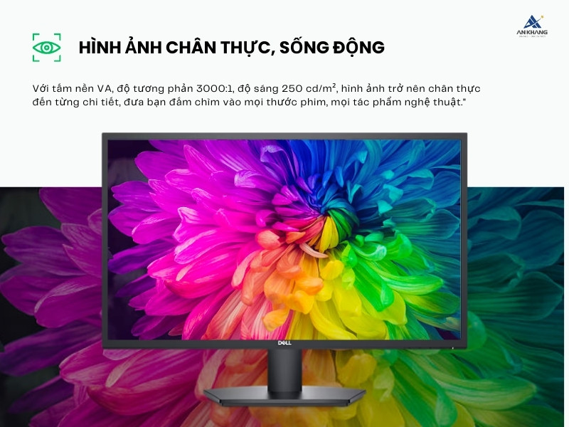 Màn hình Dell SE2722H 27.0inch FHD FreeSync tái tạo màu sắc chính xác, chân thực