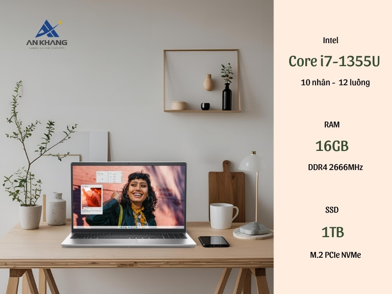 Dell Inspiron 15 3530 N3530-i7U161W11SLU với hiệu năng ổn định, đa nhiệm tốt