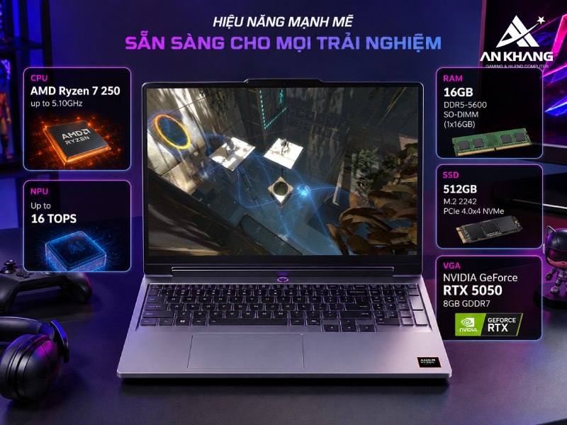 Sẵn sàng chiến mọi tựa game trên Lenovo LOQ 15AHP11 83TN0040VN