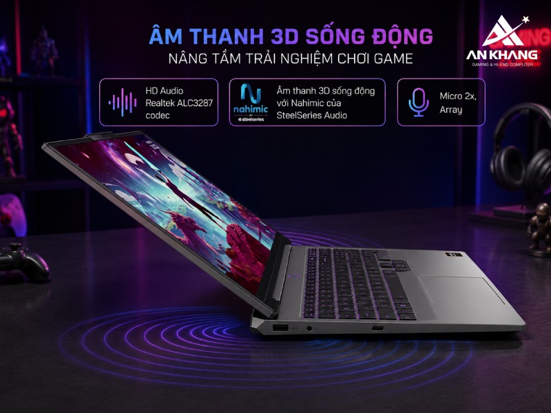 Laptop Lenovo LOQ 15AHP11 83TN0040VN - Âm thanh đắm chìm dù cho nhu cầu giải trí hay giao tiếp hàng ngày