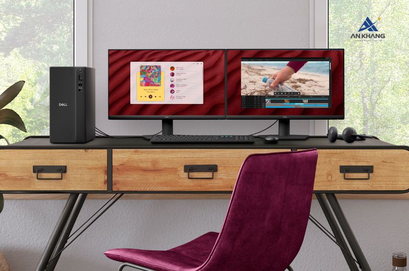 Máy tính để bàn Dell Tower ECT1250 TFPC83 sở hữu hệ thống kết nối phong phú lên tới 8 cổng