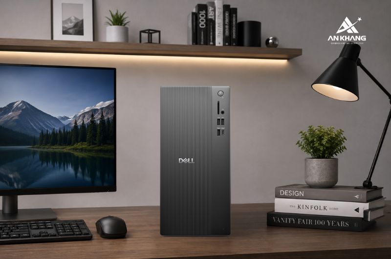 Máy tính để bàn Dell Tower ECT1250 TFPC83 là chiếc desktop văn phòng cân bằng hiệu năng, kết nối và khả năng nâng cấp