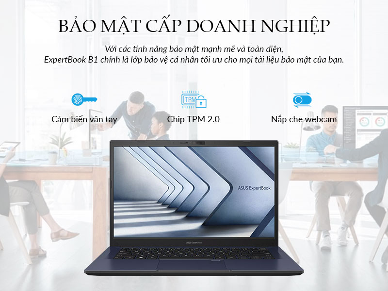 Asus ExpertBook B1 B1402CVA-NK0062 - Bảo mật cấp doanh nghiệp