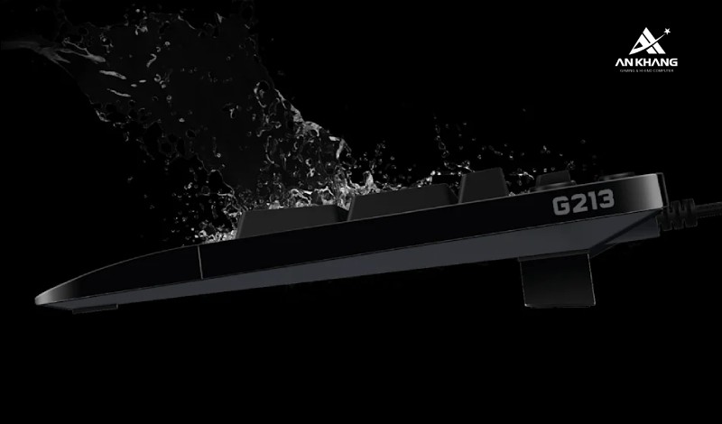 Bàn phím gaming Logitech G213 Prodigy RGB với thiết kế chống đổ tràn lên tới 60ml