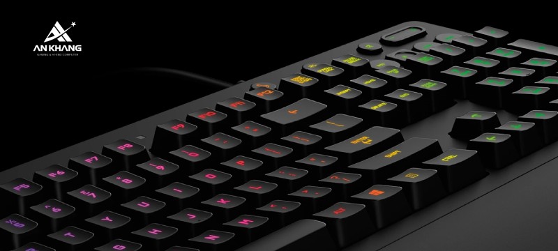 Bàn phím gaming Logitech G213 Prodigy RGB với cấu trúc Mech-Dome phản hồi nhanh, gõ êm ái