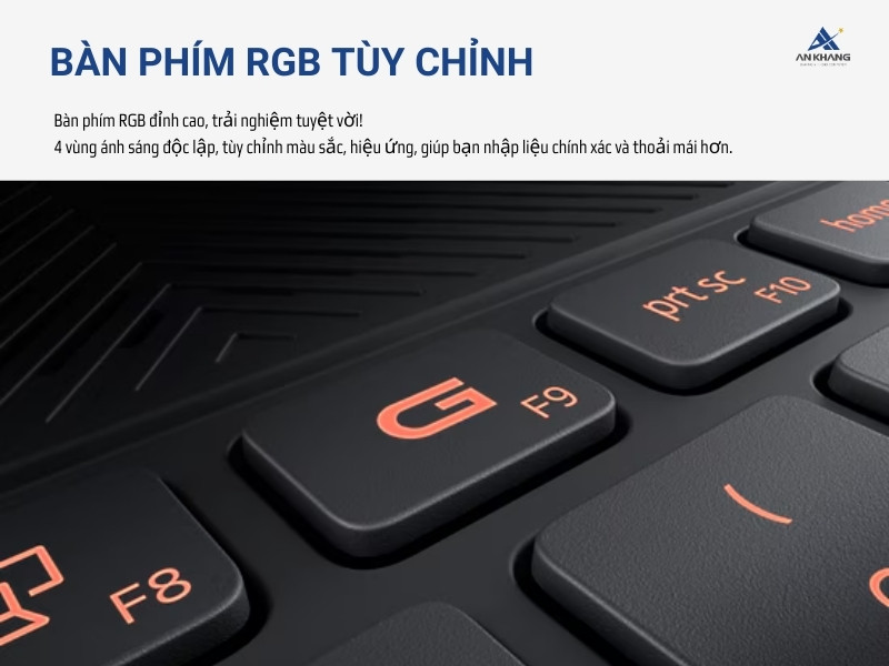 Bàn phím RGB 4 zone cực ấn tượng, nâng tầm trải nghiệm