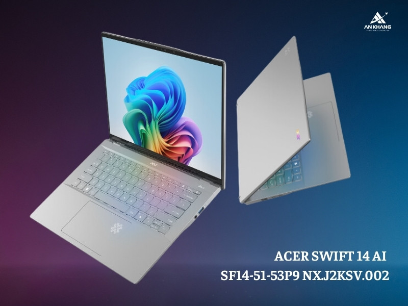 Laptop Acer Swift 14 AI SF14-51-53P9 NX.J2KSV.002 - Laptop mỏng nhẹ, hiệu năng AI đột phá